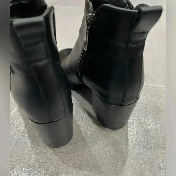 [US8]Blondo Black Waterproof Block Heeled  Round Toe Ankle Boots - Picture 6 of 9